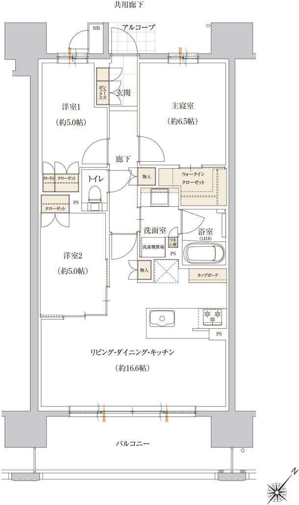 ル・シェモア鴨江III 間取り D type【NORMAL】