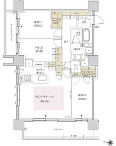 パークホームズ円山表参道フロント 間取り Bタイプ