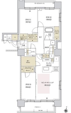 パークホームズ円山表参道フロント 間取り Fタイプ