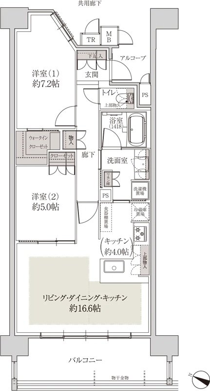 アルバックスタワー刈谷プレミア 間取り E type