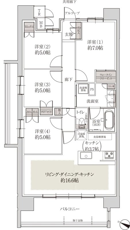 アルバックスタワー刈谷プレミア 間取り A type