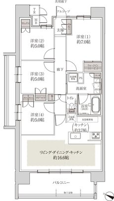 アルバックスタワー刈谷プレミア 間取り A type