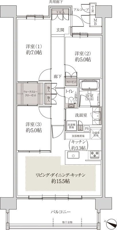 アルバックスタワー刈谷プレミア 間取り C type