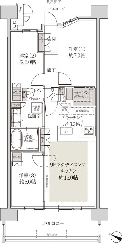 アルバックスタワー刈谷プレミア 間取り D type