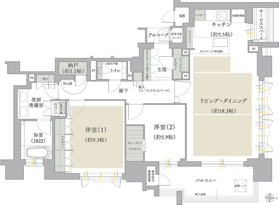 ジオ白壁 間取り F type