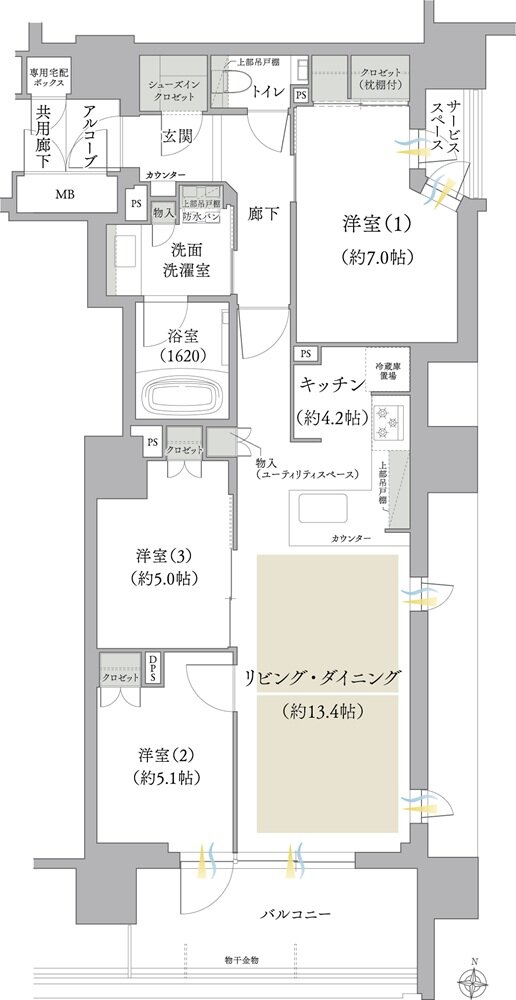 ジオ白壁 間取り B type