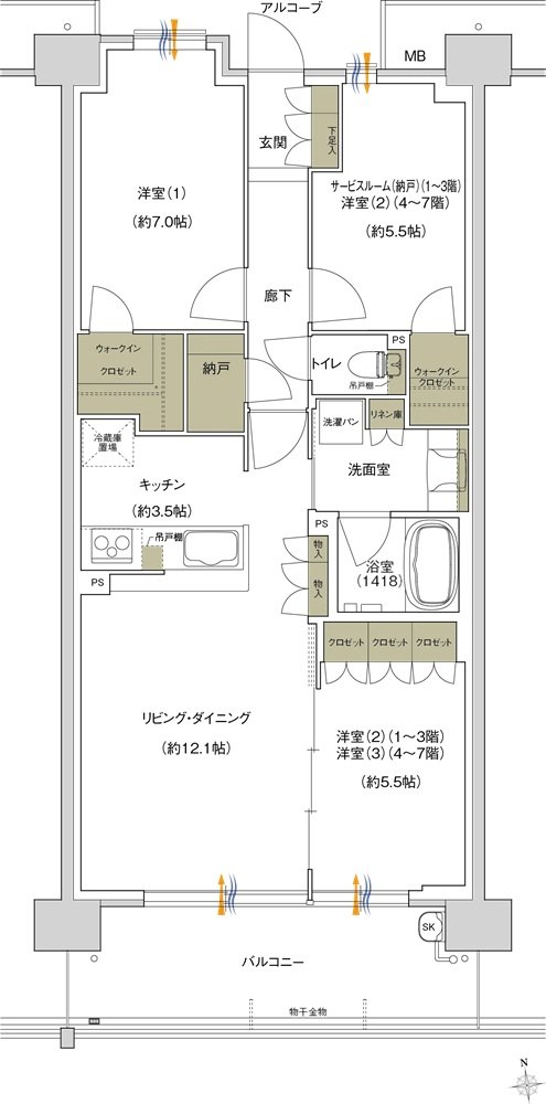 ジェイグラン京都桂川駅前 間取り DB1 type