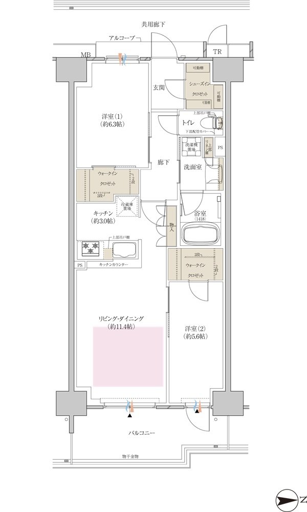 クレヴィアシティ神戸舞子駅前 間取り ディライトコート DG type
