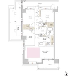 クレヴィアシティ神戸舞子駅前 間取り カルムコート CL type