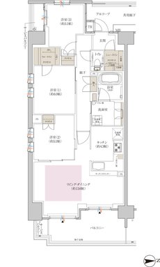 クレヴィアシティ神戸舞子駅前 間取り ディライトコート DA type