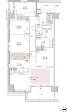クレヴィアシティ神戸舞子駅前 間取り アジュールコート AA type（基本）
