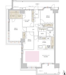 クレヴィアシティ神戸舞子駅前 間取り カルムコート CK type