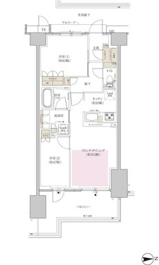 クレヴィアシティ神戸舞子駅前 間取り ディライトコート DJ type