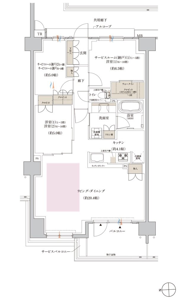 クレヴィアシティ神戸舞子駅前 間取り プリーズコート BH typeMENU1