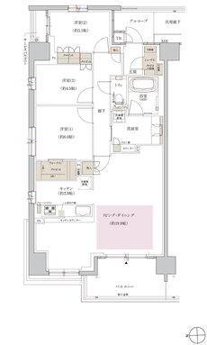 クレヴィアシティ神戸舞子駅前 間取り アジュールコートAA typeMENU2