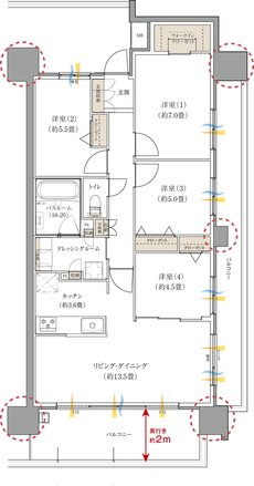 ザ・マークスコート福山 間取り Kタイプ