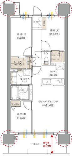 ザ・マークスコート福山 間取り Jタイプ