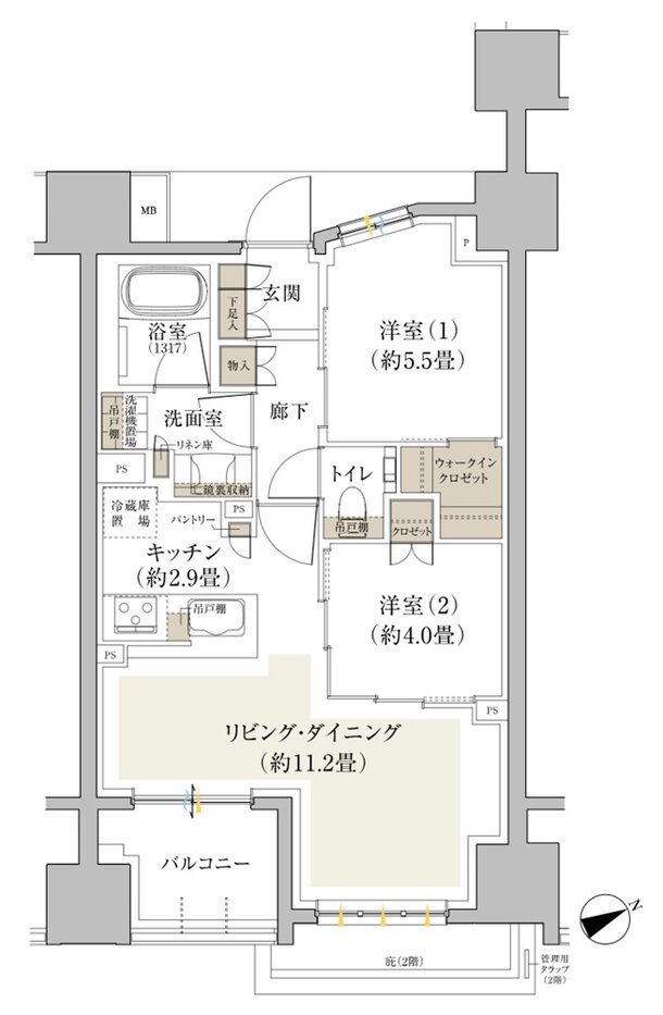 Brillia(ブリリア) 立川 間取り D type