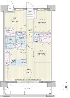 トラストレジデンス三本松II 間取り Cタイプ（2～13F）