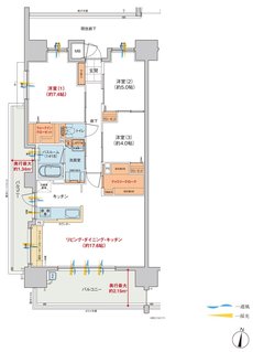 ヴェルディ・ザ・タワー楽々園 間取り F type(12〜20階)