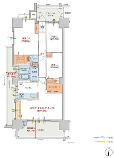 ヴェルディ・ザ・タワー楽々園 間取り A type（4～10階）