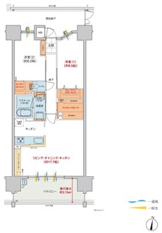 ヴェルディ・ザ・タワー楽々園 間取り D type menu2（2～20階）