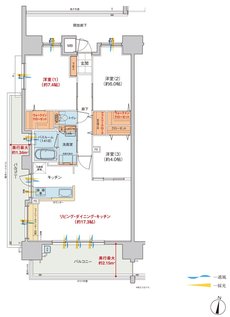 ヴェルディ・ザ・タワー楽々園 間取り F type menu1(12〜20階)