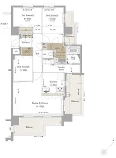 クラブスタイル井尻ファミーユ 間取り Dタイプ