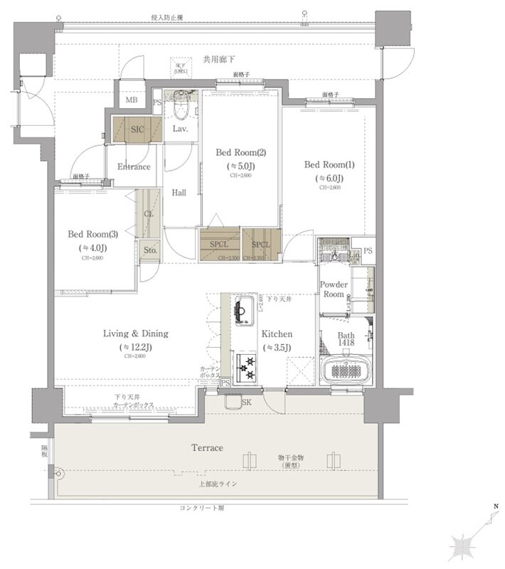 クラブスタイル井尻ファミーユ 間取り Btタイプ