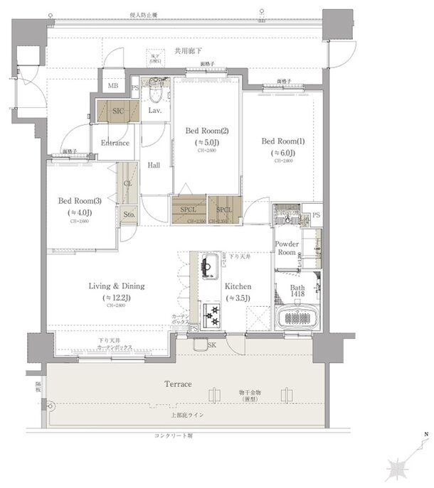 クラブスタイル井尻ファミーユ 間取り Btタイプ