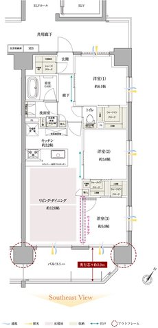 サンクレイドル小田急相模原 間取り C type