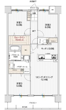 アルファステイツ北長野 間取り E type