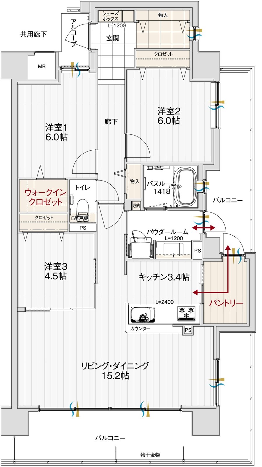 アルファステイツ北長野 間取り I type