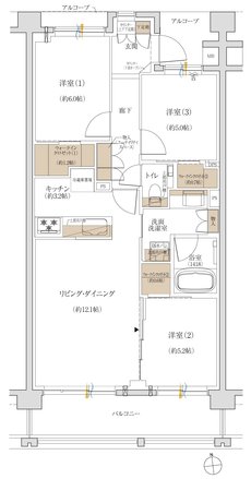 ジオ荻窪 間取り B1/B2 type