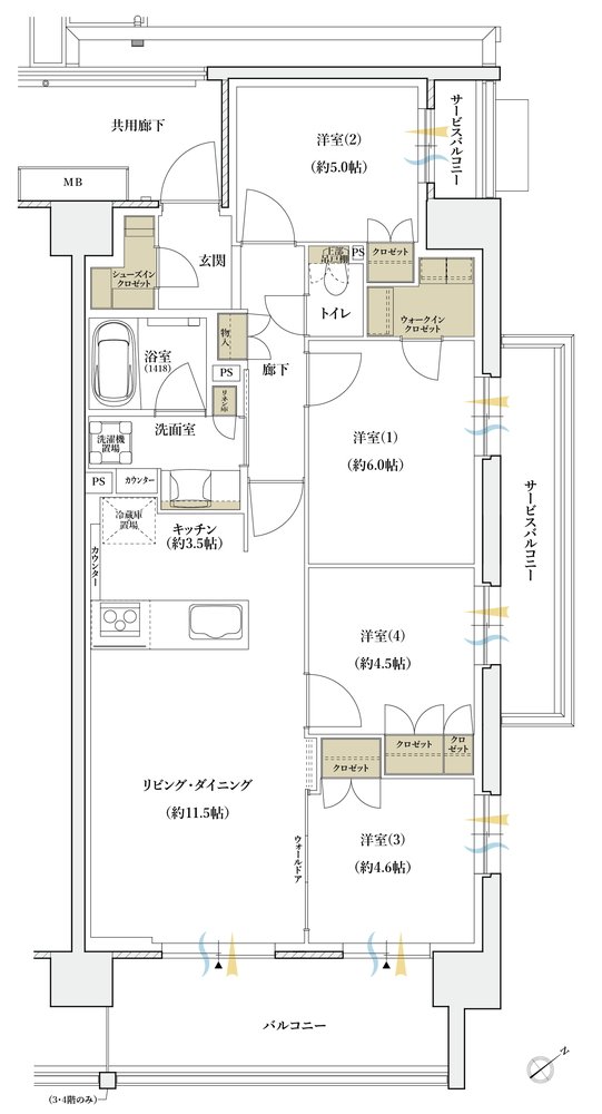 シエリアシティ横浜東戸塚 間取り C1 type【先着順】