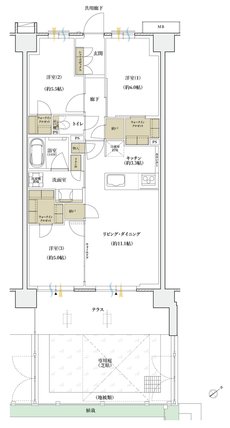 シエリアシティ横浜東戸塚 間取り C2g type【先着順】