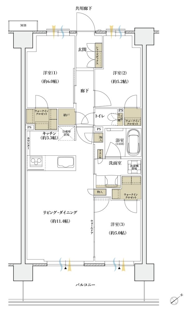シエリアシティ横浜東戸塚 間取り C5 type【先着順】