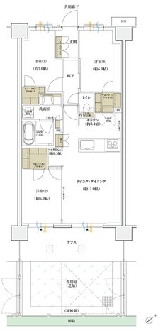 シエリアシティ横浜東戸塚 間取り C6g type【先着順】