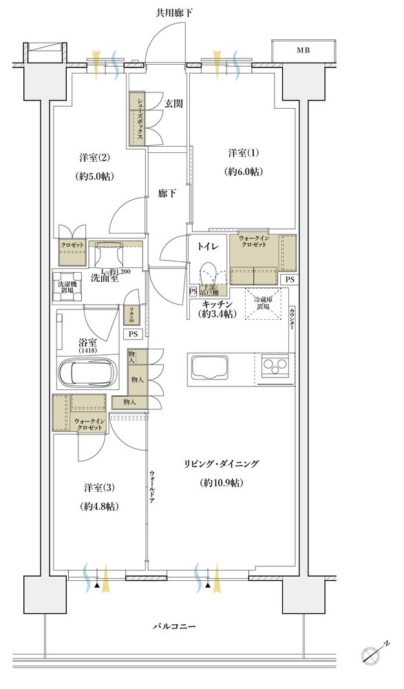 シエリアシティ横浜東戸塚 間取り C10 type【先着順】