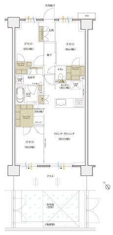 シエリアシティ横浜東戸塚 間取り E6g type【先着順】