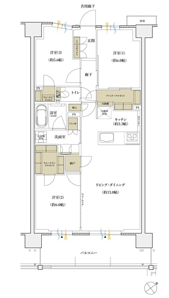 シエリアシティ横浜東戸塚 間取り A2 type【第2期10次】