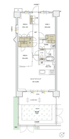 シエリアシティ横浜東戸塚 間取り E11g type【第2期4次】