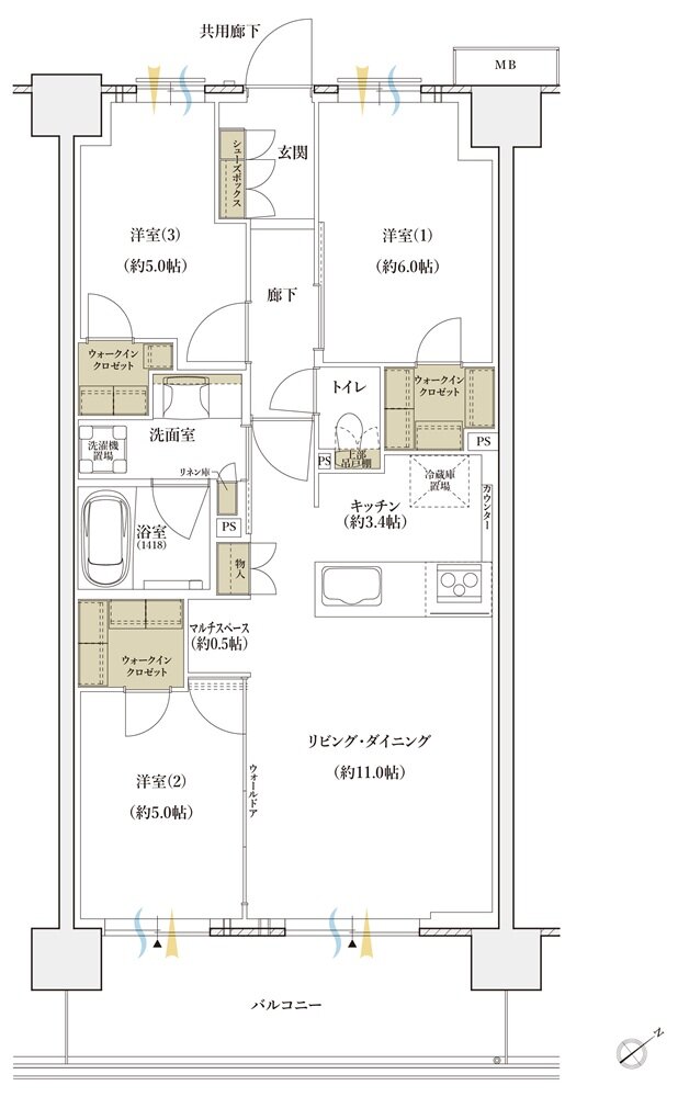 シエリアシティ横浜東戸塚 間取り C6 type【第2期5次】