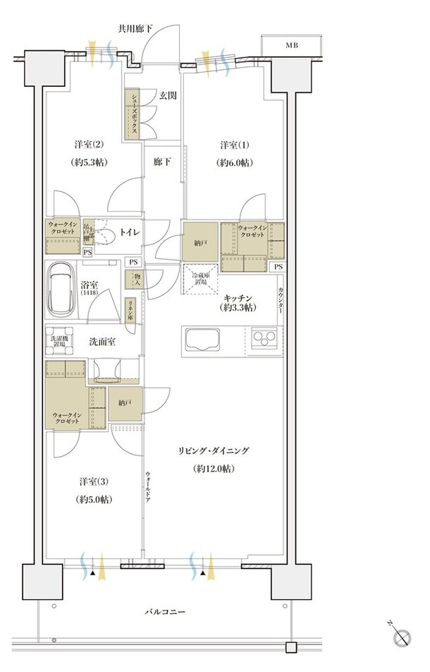 シエリアシティ横浜東戸塚 間取り E4 type【第2期7次】
