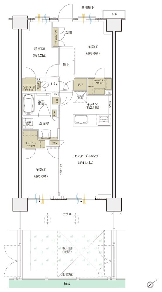 シエリアシティ横浜東戸塚 間取り C4g type【第2期16次予告】