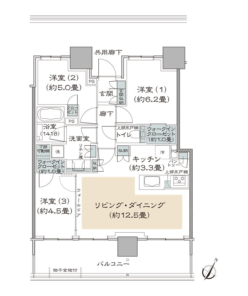 リーフィアタワー海老名クロノスコート 間取り 70B type