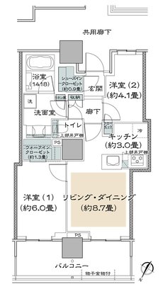 リーフィアタワー海老名クロノスコート 間取り 50A type