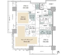 リーフィアタワー海老名クロノスコート 間取り P-100B type