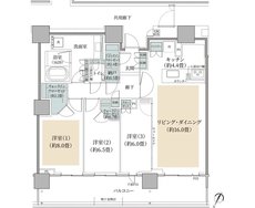 リーフィアタワー海老名クロノスコート 間取り P-100C type
