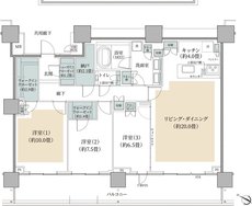 リーフィアタワー海老名クロノスコート 間取り P-115A type